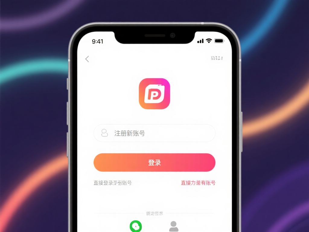 注册或登录账号
安装完成后，打开应用，您可以选择